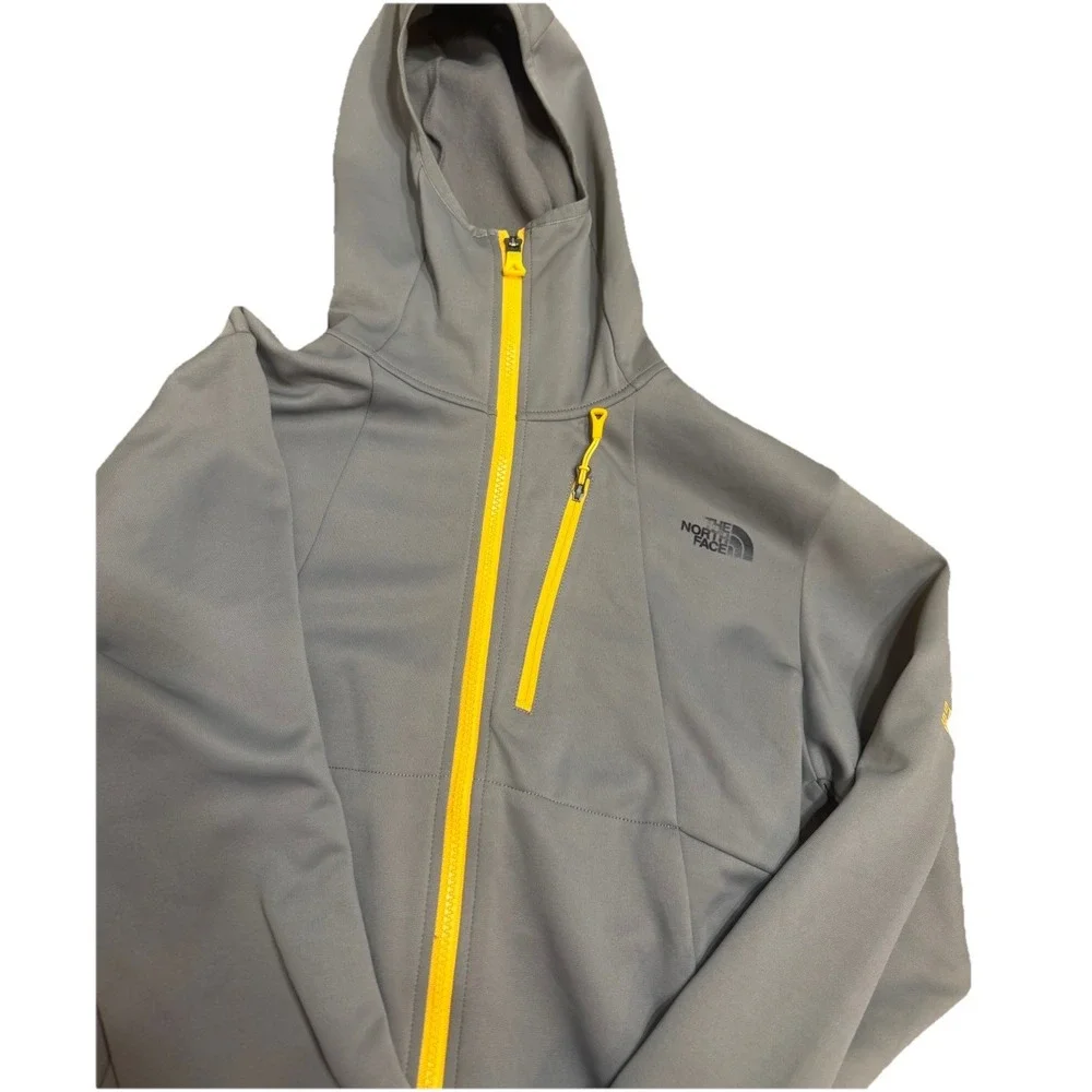 🔥The North Face 🤑Steep Series Hoodie Flash Dry Full‎ Zip Grey Yellow Men's S